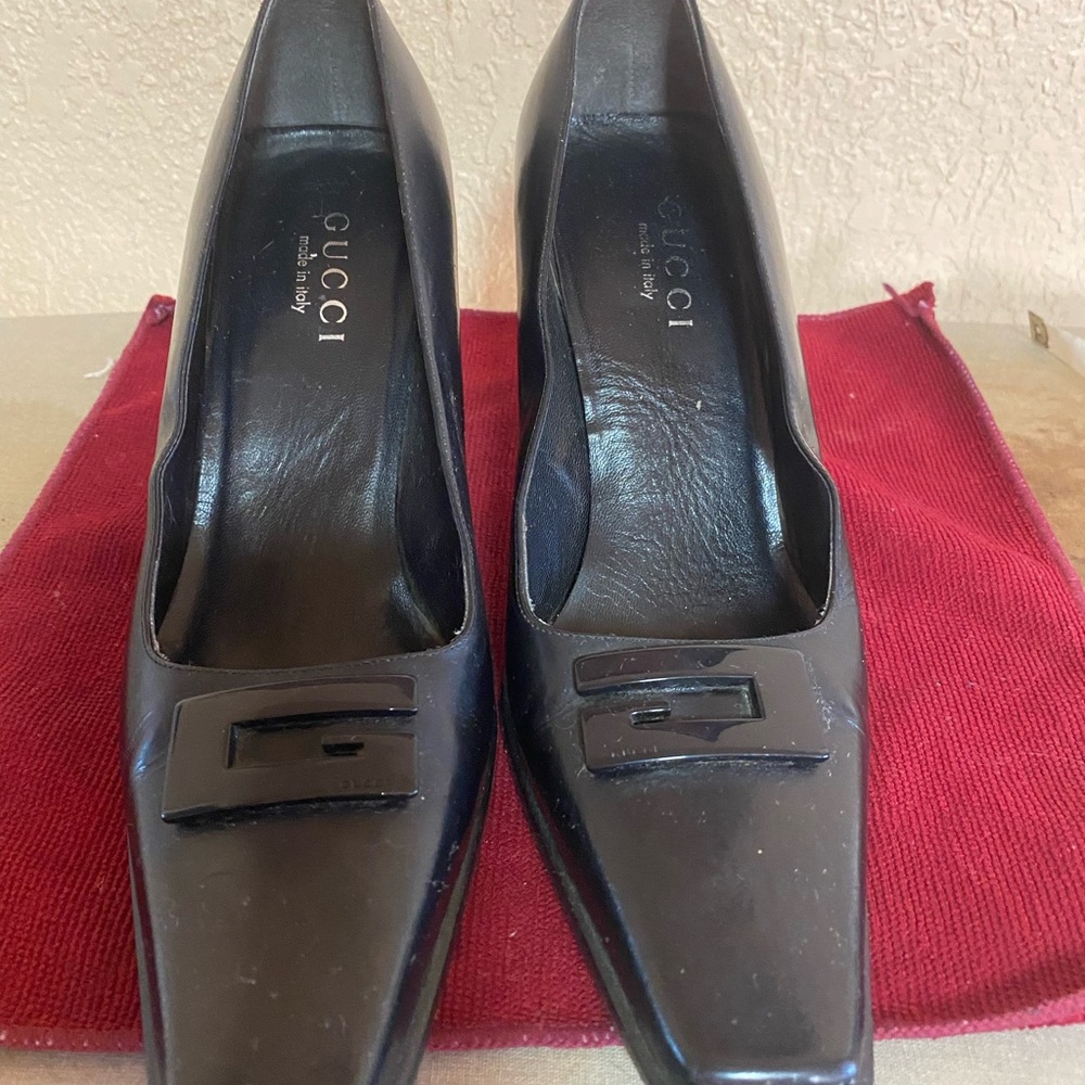 Gucci Women's Black Leather Heels
